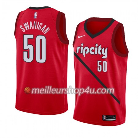 Maillot Basket Homme Portland Trail Blazers Caleb Swanigan 50 2018-19 Nike Rouge Swingman